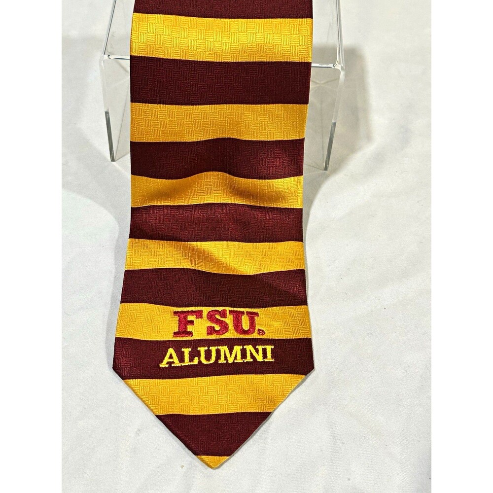 FSU Florida State Seminoles Alumni Silk Necktie Garnet & Gold 58”